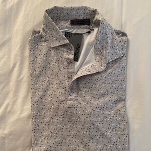 G/FORE Light Gray Patterned golf shirt, XXL, NWT